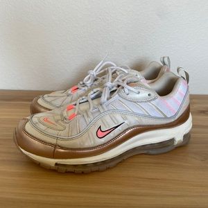 Nike Air Max 98 Rose Gold Lava Glow Sneakers